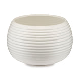 PALAIS ROYAL Vaso Porta Piante Righe 35x22cm Bianco Ceramica