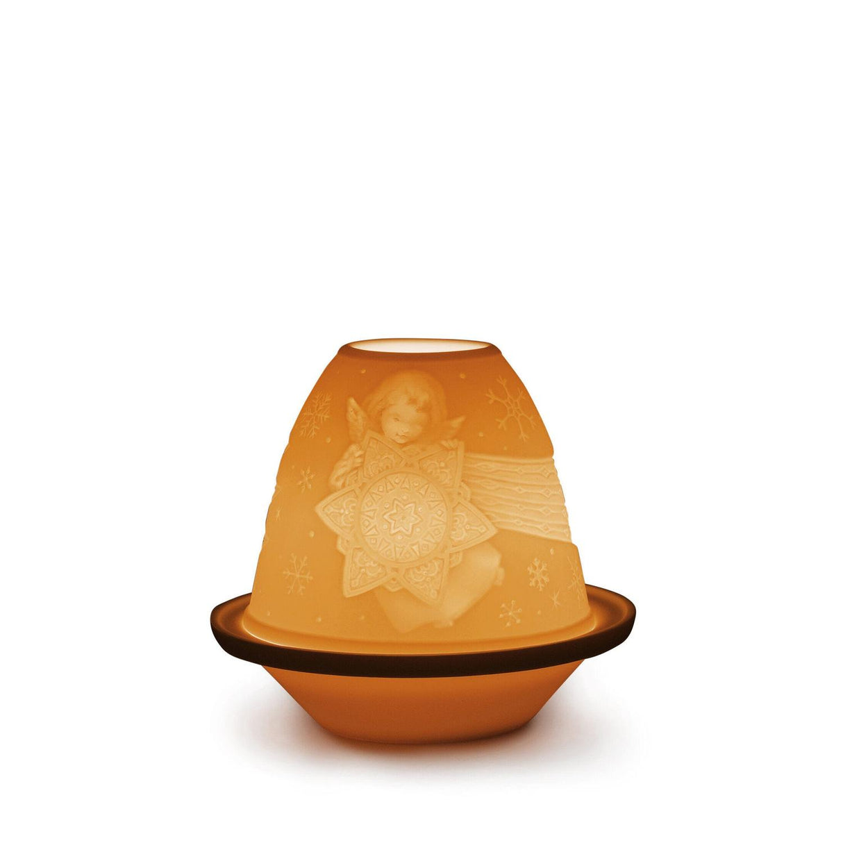 LLADRO' Litofania Angelo con Stella con Piatto 9x10cm Porcellana