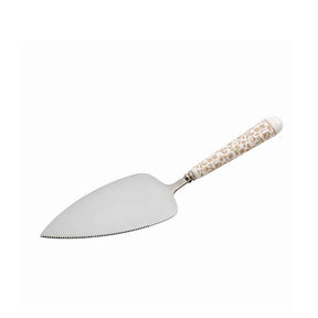 Pala dolce Campo ai Fiori Brandani in acciaio inox e stoneware decorato