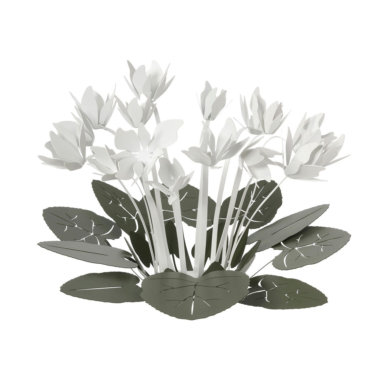 ARTI & MESTIERI Centro Tavola di Design Ciclamino Verde Salvia E Bianco