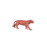 LLADRO' Scultura Pantera Corallo Opaco 19x50cm Porcellana