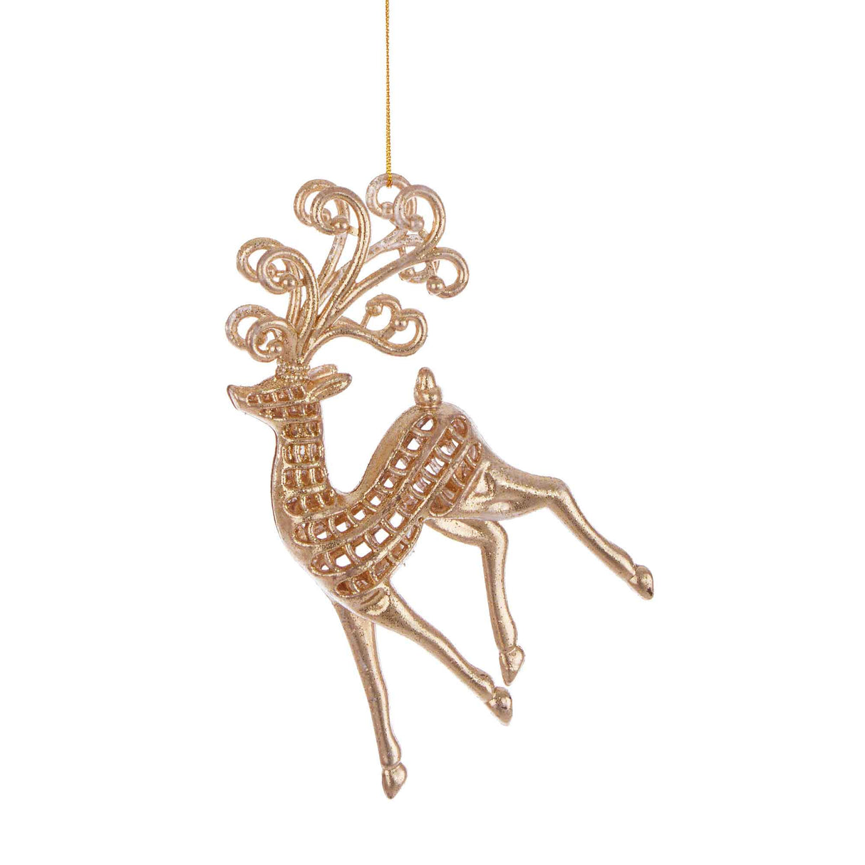 BIZZOTTO Gold Reindeer Pendant Decoration Polyethylene Christmas Tree Decoration
