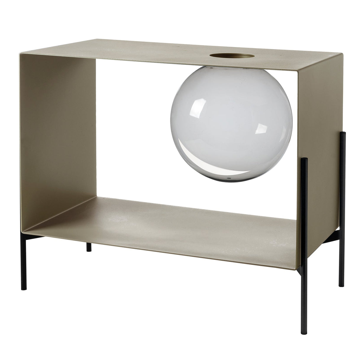 ARTI & MESTIERI Mobile da Soggiorno di Design Globe Grande Sabbia Base Nera