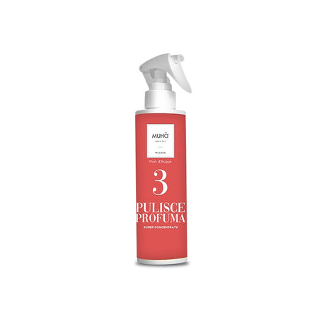 MUHA' Flacone Spray Detergente Milleusi 200ml Fiori D'Acqua
