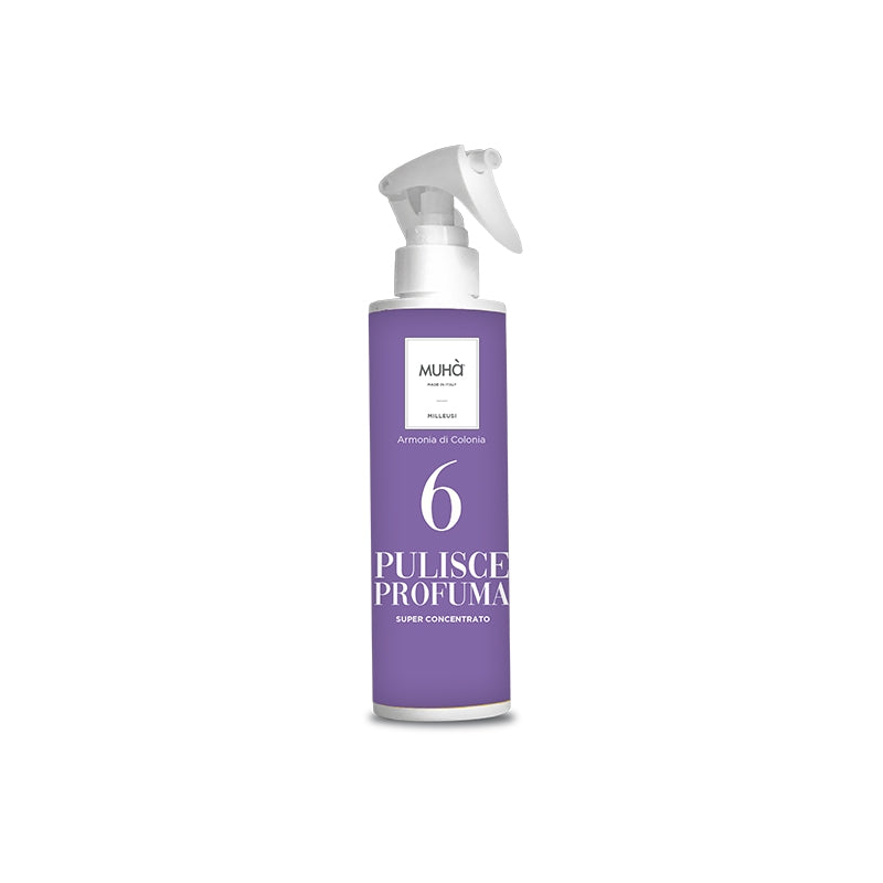 MUHA' Flacone Spray Detergente Milleusi 200ml Armonia di Colionia