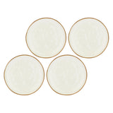 ROSE & TULIPANI Concerto Piatto Frutta Avorio 20cm Set 4 Pezzi Stoneware
