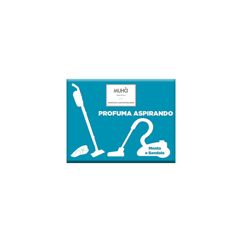 MUHA' Profuma Aspirapolvere Set 5 Buste Menta e Sandalo