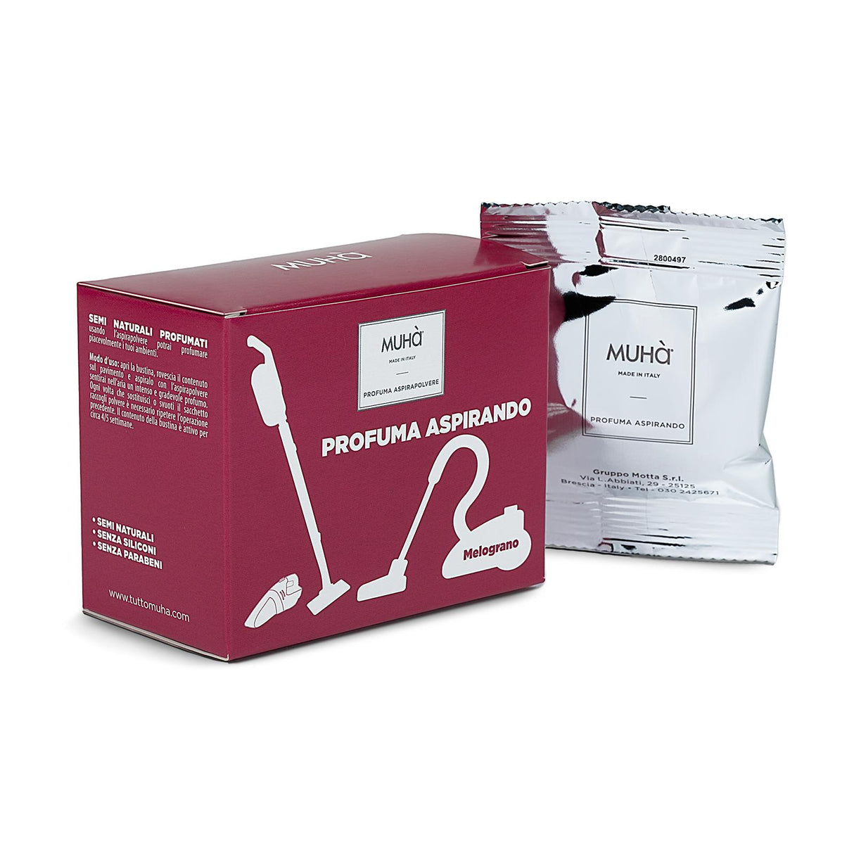 MUHA' Profuma Aspirapolvere Set 5 Buste Melograno