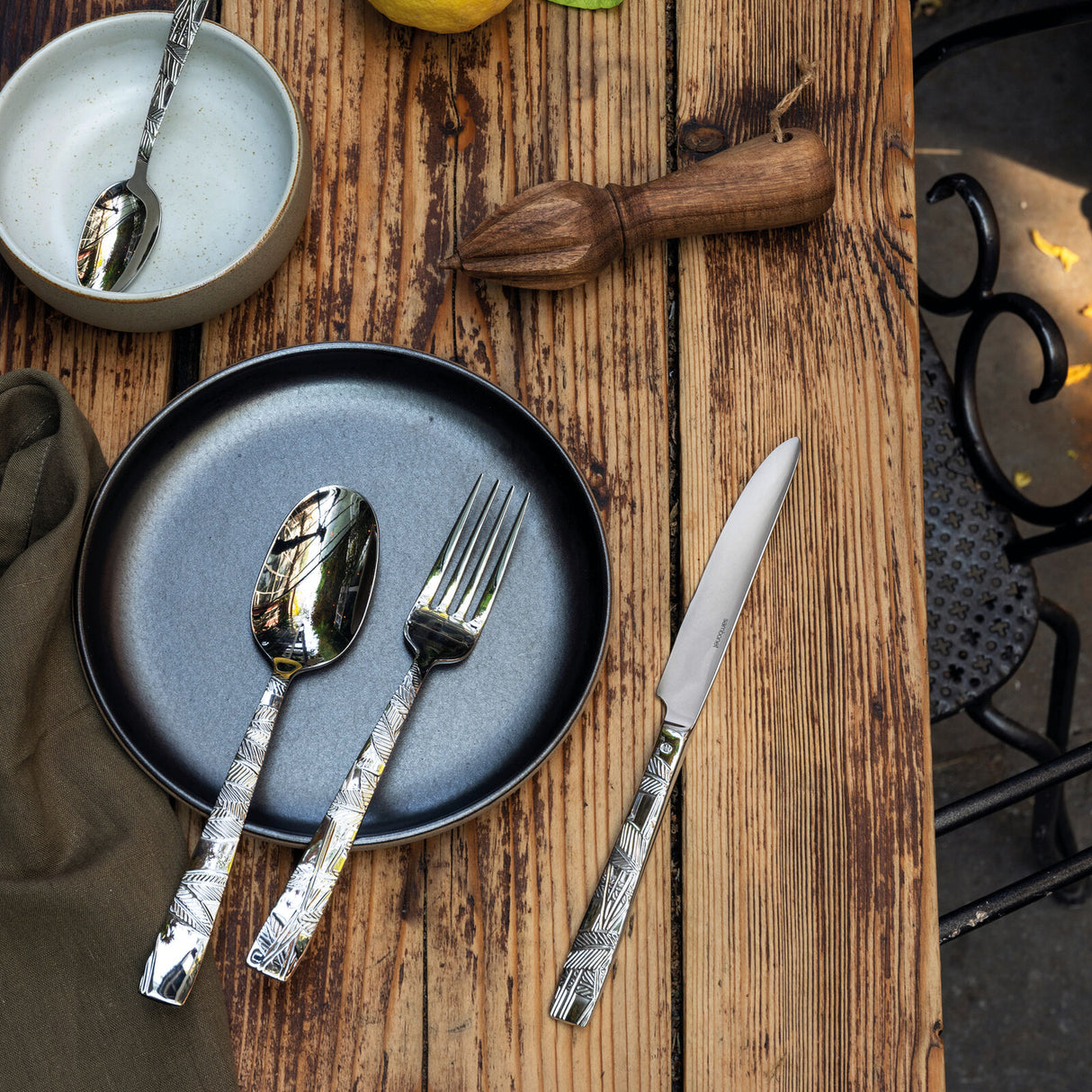SAMBONET Jungle Servizio Tavola Posate Set 24 Pezzi Acciaio Inox