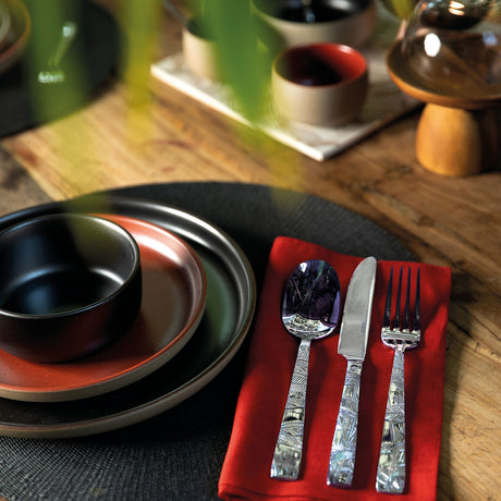 SAMBONET Jungle Servizio Tavola Posate Set 24 Pezzi Acciaio Inox