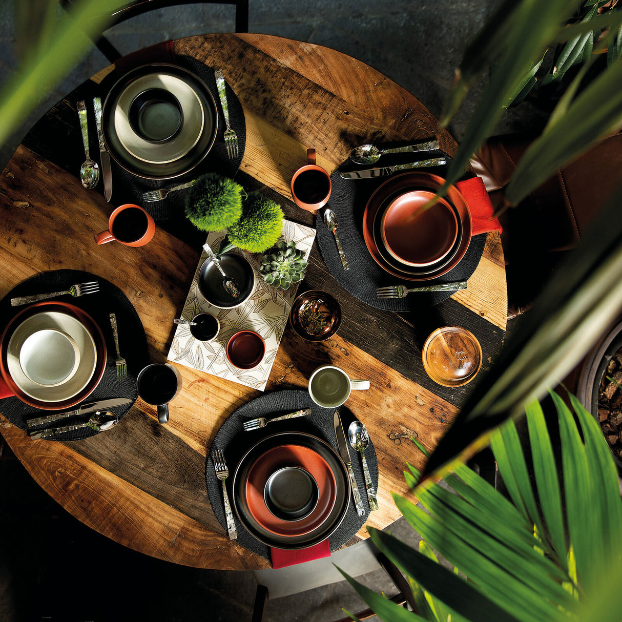 SAMBONET Jungle Servizio Tavola Posate Set 24 Pezzi Acciaio Inox