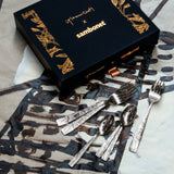 SAMBONET Jungle Posate Cucchiaini da Caffè Moka Set 6 Pezzi Acciaio Inox