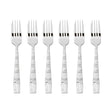 SAMBONET Jungle Posate Forchette Dolce Dessert Set 6 Pezzi Acciaio Inox