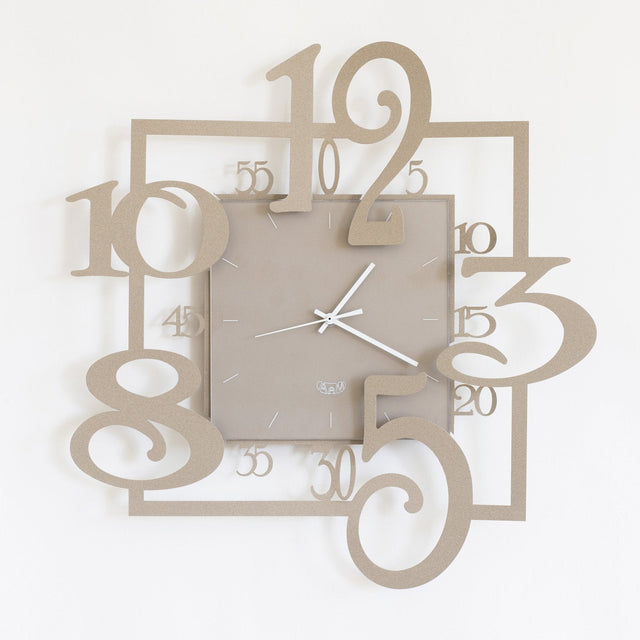 Orologio da parete Amos Arti & Mestieri in metallo beige 40 cm