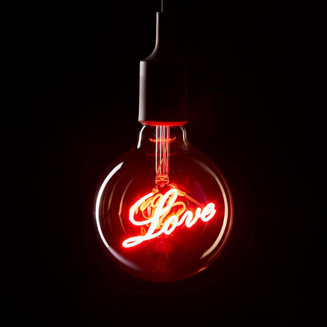 EDG Enzo De Gasperi Lampadina Scritta &quot;Love&quot; LED Rosso 12,5cm Vetro