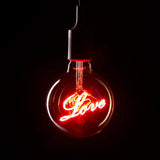 EDG Enzo De Gasperi Lampadina Scritta "Love" LED Rosso 12,5cm Vetro