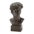 Busto David di Michelangelo Palais Royal in resina bianca 18 cm