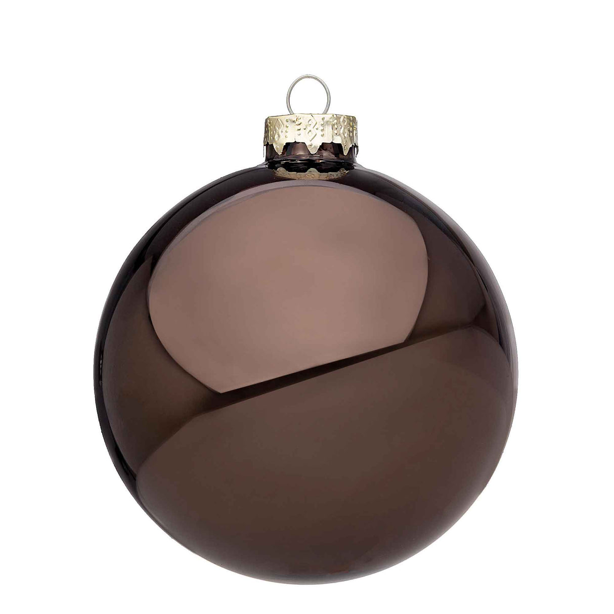 BIZZOTTO Chestnut Sphere Decoration Bauble for Christmas Tree 10cm Glass