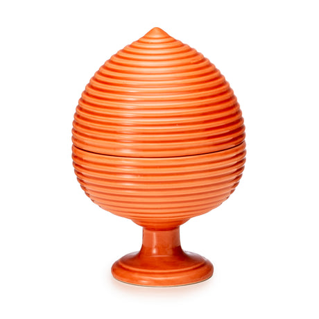 PALAIS ROYAL Pumo Pomo Pugliese Scatola Contenitore Decorazione 15,5cm Pesca Ceramica
