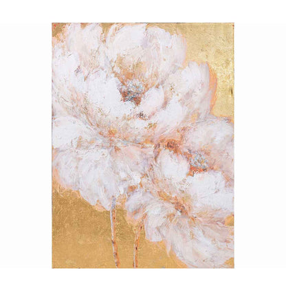 AGAVE Fiore Aureo Quadro Dipinto a Mano su Tela 90120cm Legno di Pino