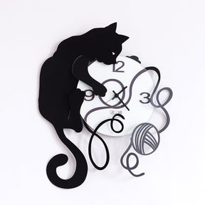 Orologio da parete Gatto Gomitolo Arti & Mestieri in ferro 35x43 cm