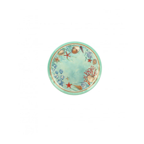 BRANDANI - Piatto Frutta Colazione Marino Reef Celeste Tavola 21,5cm Melamina