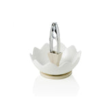 BRANDANI ZigoZago Nut Bowl 20x20cm White Bamboo Porcelain