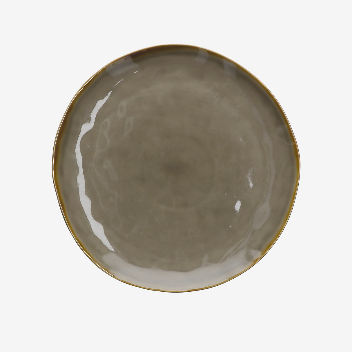 ROSE & TULIPANI - Concerto Piatto Piano Grigio Tortora Stoneware 27 cm