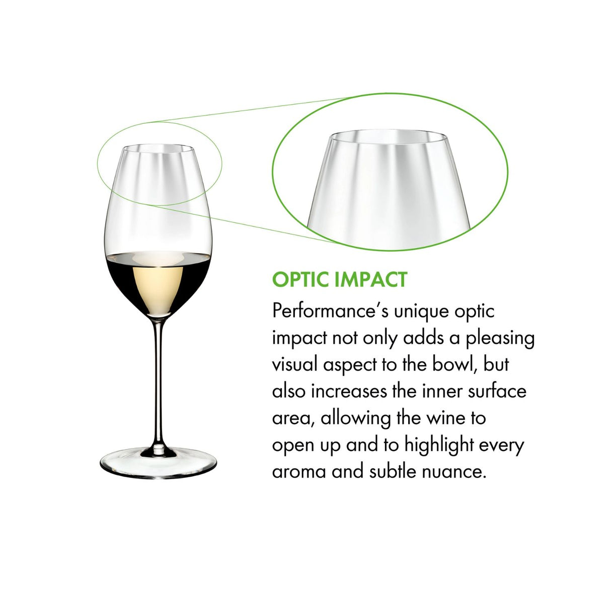 RIEDEL Performance Calice Vino Bianco Set 2 Pezzi Sauvignon Blanc 440ml Cristallo