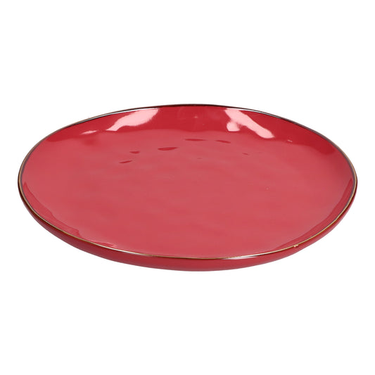 ROSE & TULIPANI Concerto Corallo Piatto Piano Tavola Stoneware 27 cm