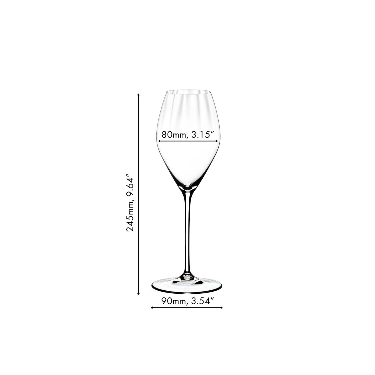 RIEDEL Performance Calice Champagne Spumante Set 2 Pezzi 375ml Cristallo