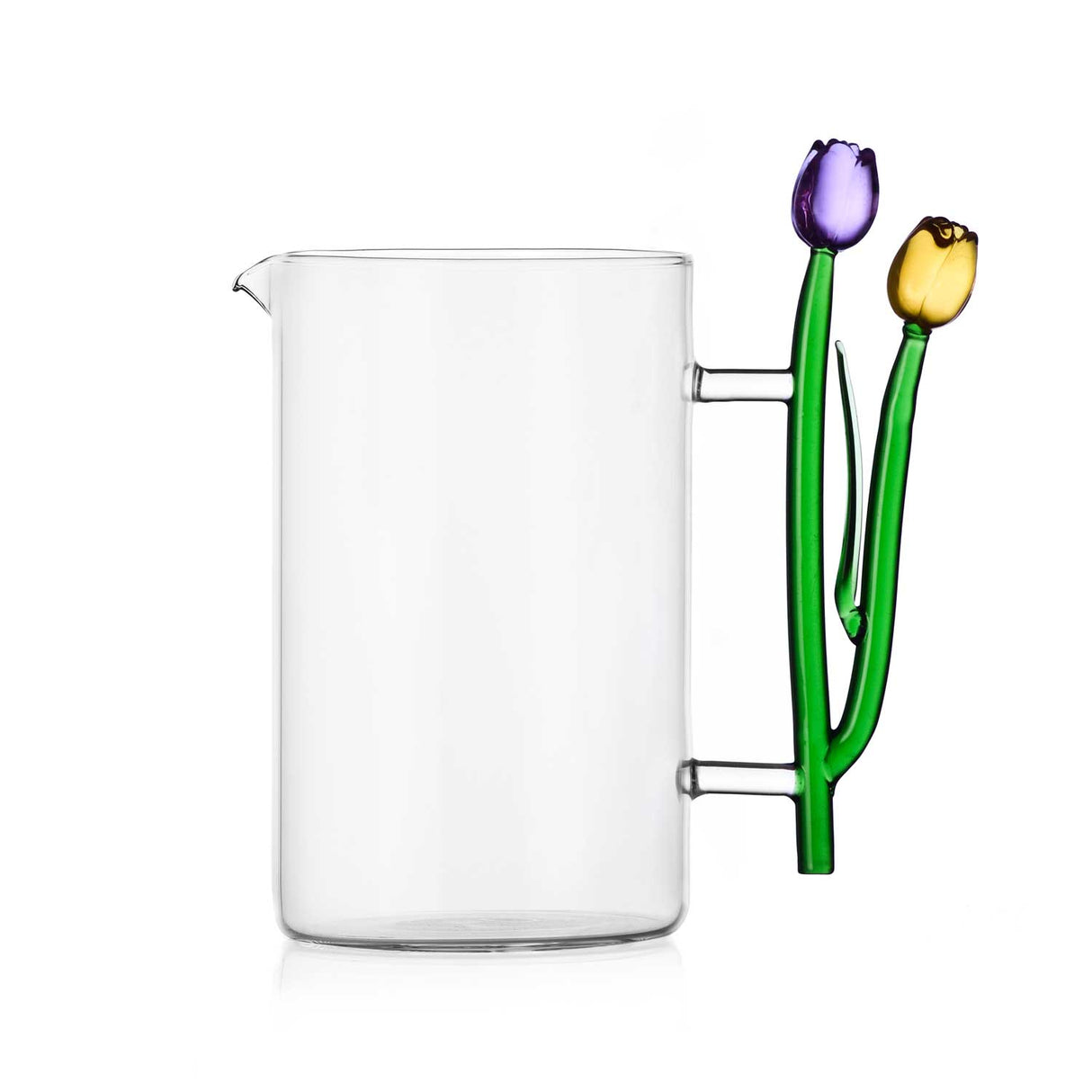 ICHENDORF Botanica Brocca Brocca con Tulipani 1,5L 18cm Vetro Borosilicato