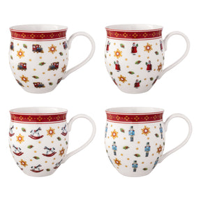 Set 4 tazze Toy's Delight Villeroy & Boch in porcellana decori natalizi