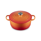 LE CREUSET Cocotte Rotonda Evolution 26cm Arancio Ghisa Vetrificata