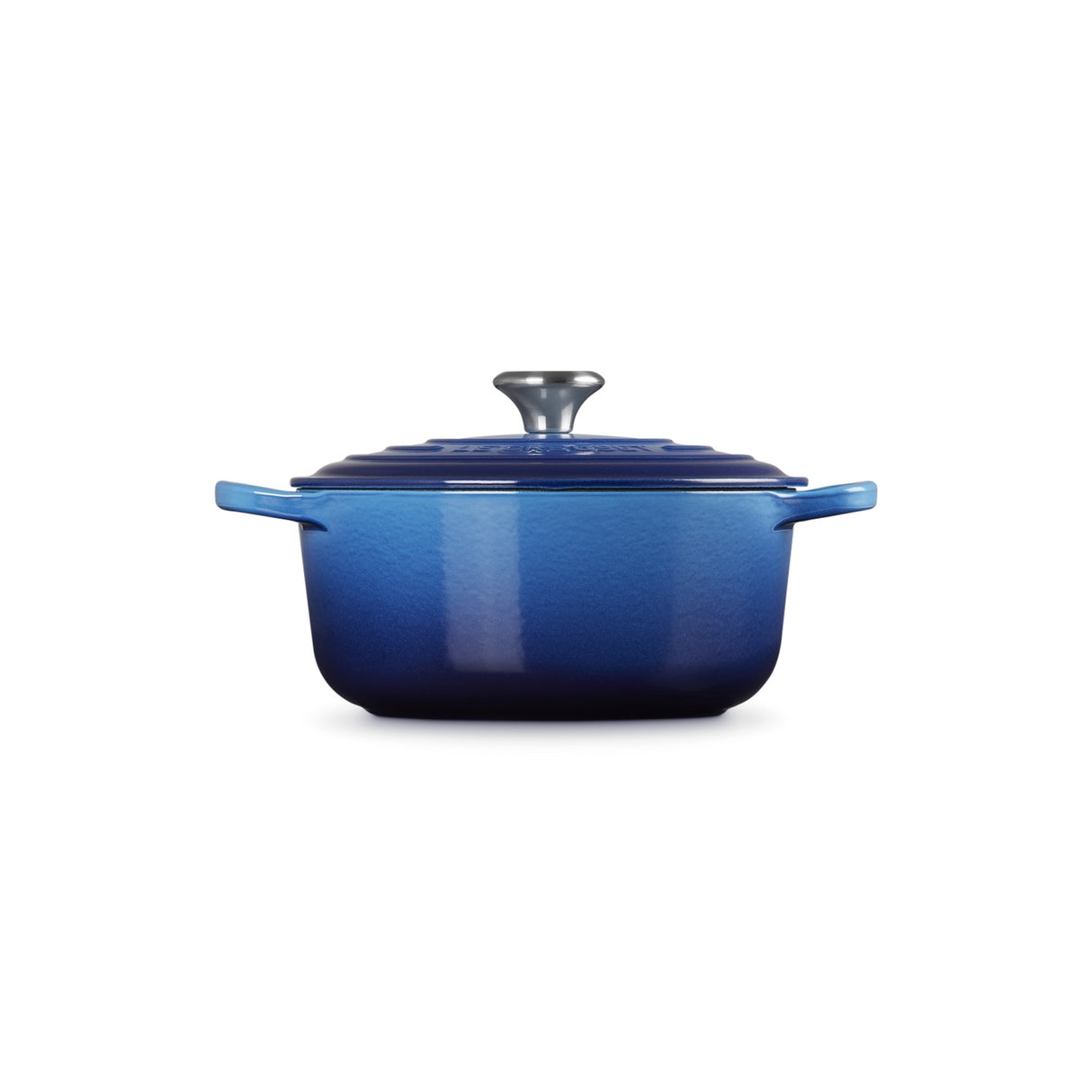LE CREUSET Cocotte Rotonda Evolution 20cm Azure Blu Ghisa Vetrificata