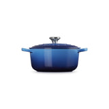 LE CREUSET Cocotte Rotonda Evolution 20cm Azure Blu Ghisa Vetrificata