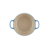 LE CREUSET Cocotte Rotonda Evolution 20cm Azure Blu Ghisa Vetrificata