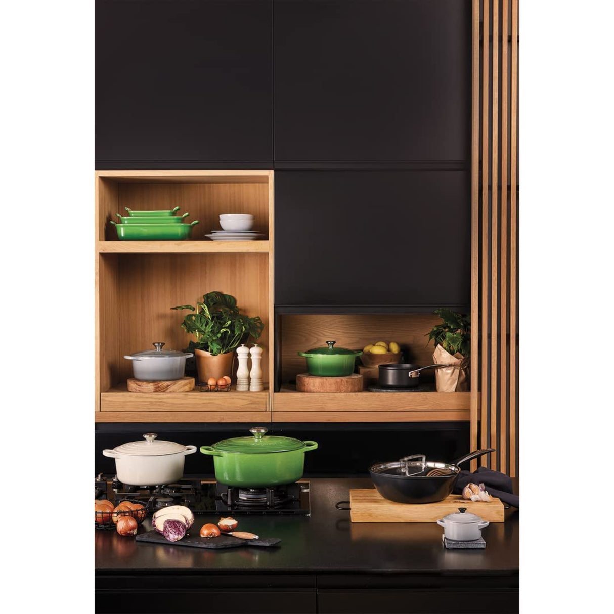 LE CREUSET Cocotte Rotonda Evolution 20cm Verde Bamboo Ghisa Vetrificata