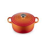 LE CREUSET Cocotte Rotonda Evolution 24cm Arancio Ghisa Vetrificata