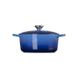 LE CREUSET Cocotte Rotonda Evolution 24cm Azure Blu Ghisa Vetrificata