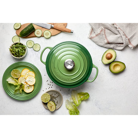 LE CREUSET Cocotte Rotonda Evolution 24cm Verde Bamboo Ghisa Vetrificata