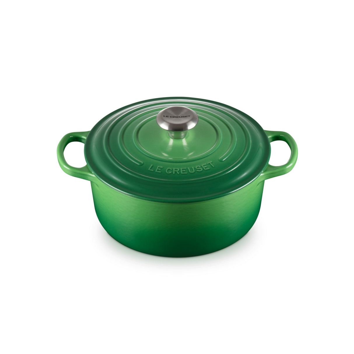 LE CREUSET Cocotte Rotonda Evolution 24cm Verde Bamboo Ghisa Vetrificata