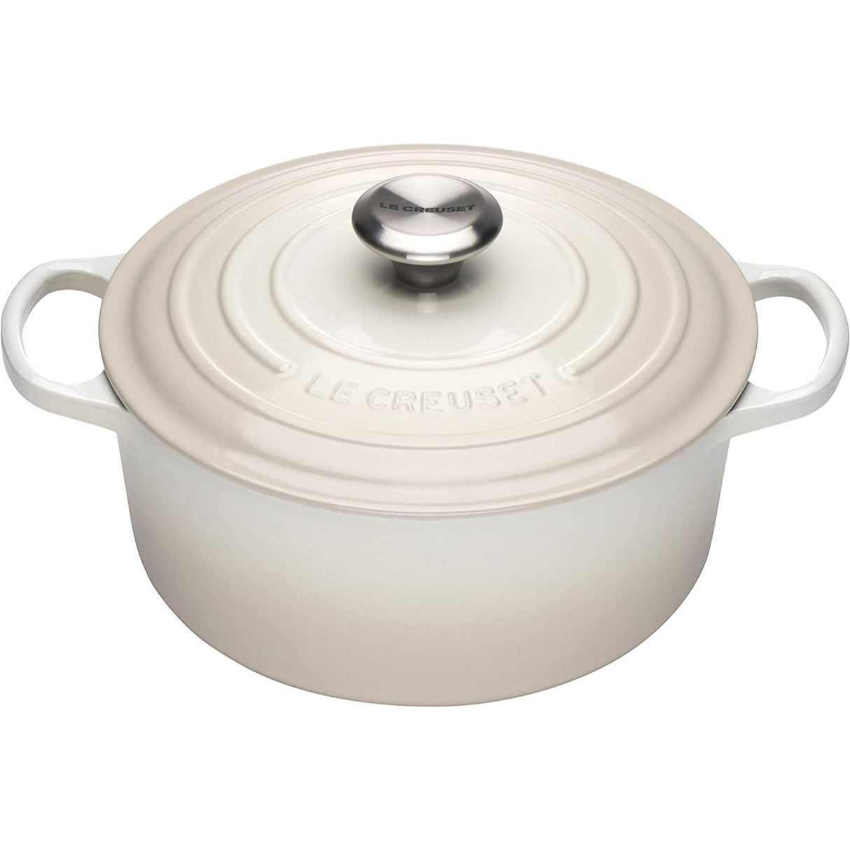 LE CREUSET Cocotte Rotonda Evolution 24cm Meringa Ghisa Vetrificata