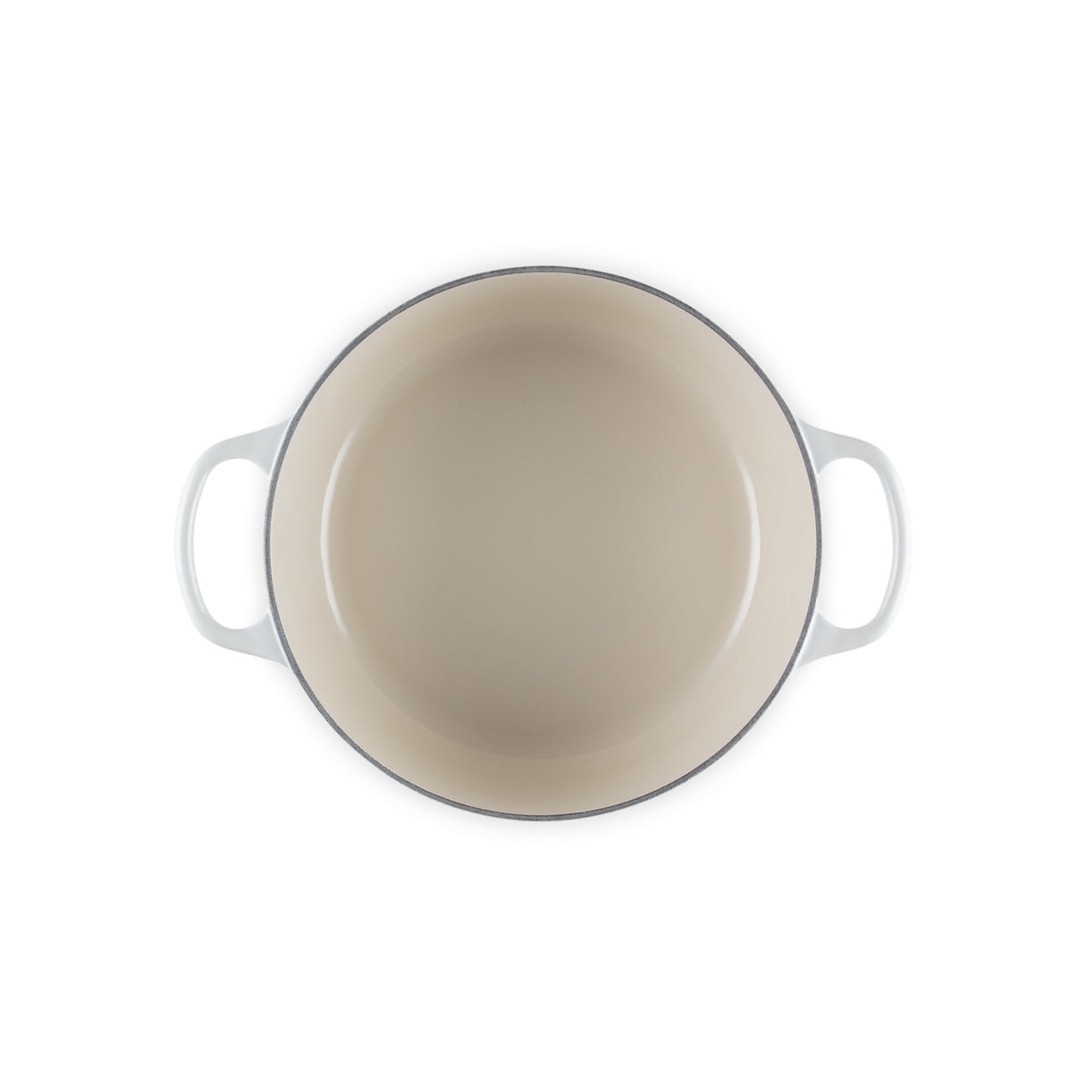 LE CREUSET Cocotte Rotonda Evolution 24cm Meringa Ghisa Vetrificata