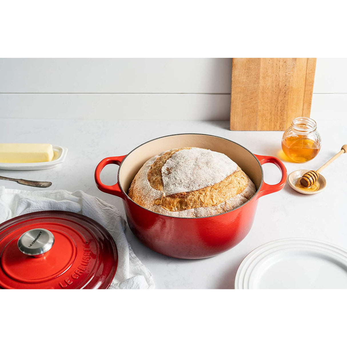 LE CREUSET Cocotte Rotonda Evolution 26cm Ciliegia Ghisa Vetrificata