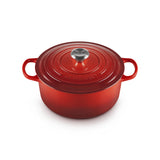LE CREUSET Cocotte Rotonda Evolution 26cm Ciliegia Ghisa Vetrificata