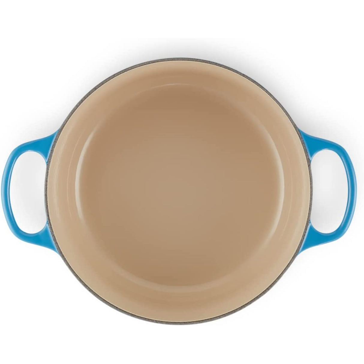 LE CREUSET Cocotte Rotonda Evolution 26cm Azure Blu Ghisa Vetrificata