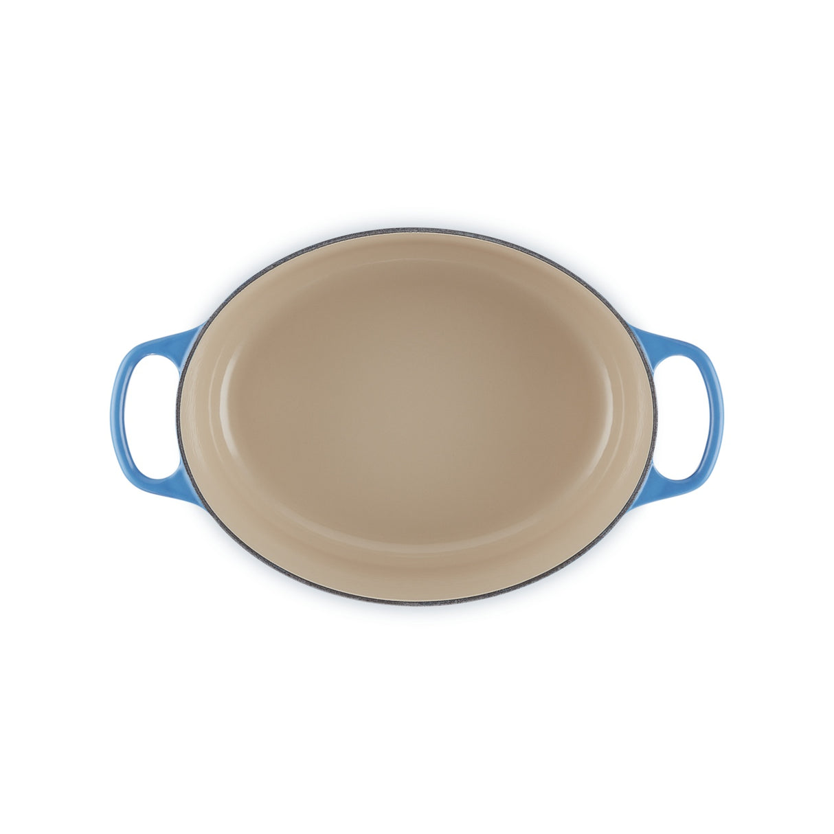 LE CREUSET Cocotte Ovale Evolution 29cm Azure Blu Ghisa Vetrificata