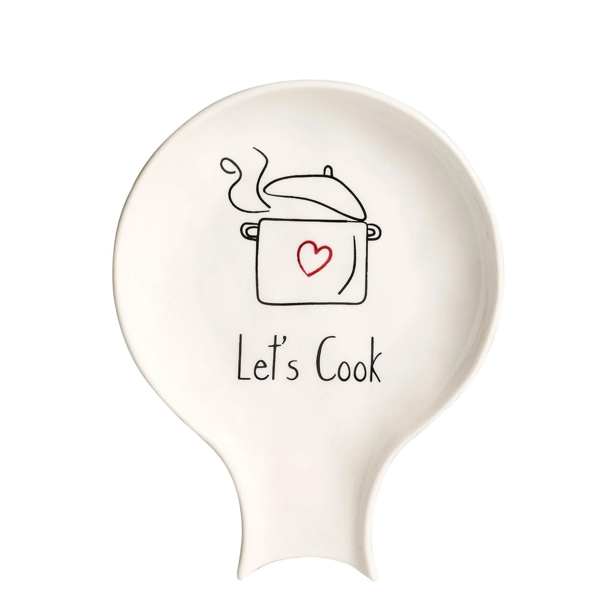 SIMPLE DAY Spoon rest Let's Cook 15x19cm Stoneware