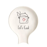 SIMPLE DAY Spoon rest Let's Cook 15x19cm Stoneware